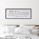 Holy Spirit You are Welcome Here Wall Decor Art 24"X10" Quote Christian Bible Verse Religious Scripture Wall Sign (Black) by CozyNest Decor