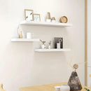 Fun Memories Deep Floating Shelves - 16" W x 9" D x 1.6" H Rustic White Wall Shelf - Wall Mounted Shelves for Storage - Wooden Shelves with Invisible Brackets for Living Room, Farmhouse - Set of 2 by CozyNest Decor