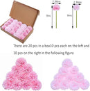 Kimura's Cabin 20Pcs Fake Mums Flowers Artificial Silk Ball Flower Faux Chrysanthemum Wedding Arrangements Bouquets Home Garden Table Centerpieces (Pink Light Pink) by CozyNest Decor
