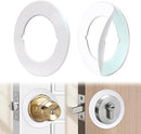 1 Pcs Upgraded Door Knob Plates with Double-Sided Tape –Thick Stainless Steel Scar Plates for Deadbolts & Knobs, Durable Door Lock Hole Covers for Fixing Loose Knobs and Damaged Areas(White) by TinyTreasures Baby Boutique