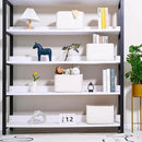 Storage Baskets for Organizing, Woven Basket for Storage, Storage Baskets Bin for Shelves, Cotton Rope Basket with Handles, 12.5"Lx9.1"Wx7.9"H, (4 Packs) Off White by CozyNest Decor