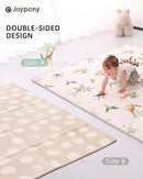 Baby Play Mat 71x79 Inch, 2 in 1 Fabric & XPE Dual-Sided Design Foldable Play Mats for Babies and Toddlers, Waterproof & Anti-Slip Baby Mat for Floor, Portable Baby Foam Crawling Mat with Travel Bag by TinyTreasures Baby Boutique