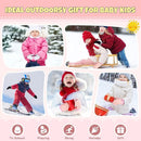 Winter Mittens Gloves Beanie Hat Set for Kids Baby Toddler Children, Thick Warm Knit Fleece Lined Thermal Set for Boys Girls by TinyTreasures Baby Boutique