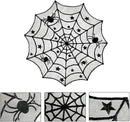 Lulu Home Halloween Table Cover, Round Black Spider Web Halloween Table Toppers for Festival Party Decoration by CozyNest Decor