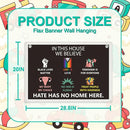 Pride Flag, Pride Banner, Love is Love Wall Decor, Feminist Gay Pride Lesbian LGBTQ Wall Hanging, Be Kind Banner Flag, Rainbow Wall Flag Home Living Room Decor, Banner for Room by TinyTreasures Baby Boutique