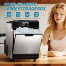 Nugget Ice Maker Countertop, 80Lbs/24H with 20LBS Ice Basket - Dual Water Inlet (Tap/Bottle), Self-Cleaning Stainless Steel Pellet Ice Machine, Chewable Ice Dispenser for Home, Kitchen, Office by CozyNest Decor