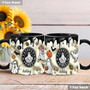 Custom Halloween Coffee Mug with Names, Pumpkin Coffee Cup, Personalized Ghost Ceramic Coffee Mug, Spooky Vibes Trick Or Treat Halloween Accent Mug, Spooky Season Gift for Women Men 11 Oz by TinyTreasures Baby Boutique