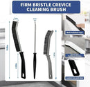 3 Pcs Cleaning Brushes for Household - Crevice Brush for Scrub Small Spaces, Toilet Cleaning Tool with Comfortable Grip, Long&Firm Bristle for Shower Tile Grout, Sinks Gap, Window Tracks, Hinges by CozyNest Decor