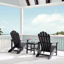 Psilvam Classic Adirondack Chair, Standard-Sized Poly Lumber Fire Pit Chair, 350Lbs Support Weather Resistant Patio Chairs for Garden, Party, Beach(Black) by GreenHaven Gardens