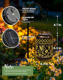 Solar Lanterns Outdoor Hanging Waterproof,Hummingbird Garden Decor Gifts for Women Mom, Solar Lights Metal Fall Decoration Outside for Yard, Patio,Garden,Backyard,Porch by GreenHaven Gardens