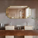 Wall Mirror Full Length, 47" x 24" Gold Framed Full Body Mirror, Scalloped Beveled Polished Decorative Mirrors, Large Rectangle Irregular Wall Mirror for Bathroom/Bedroom/Living Room/Entryway by CozyNest Decor