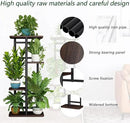 LINZINAR Plant Stand 4 Tier 5 Potted Indoor Plant Shelf Multiple Stands for Garden Corner Balcony Living Room by GreenHaven Gardens