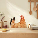Chicken Lover Gifts Window Stickers, Cute Hens Wall Decals Peel and Stick, Funny Removable Vinyl Chicken Decoration for Farmhouse Kitchen Bedroom Door Refrigerator by CozyNest Decor