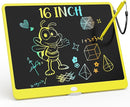 KOKODI LCD Writing Tablet, 16 Inch Colorful Toddler Doodle Board Drawing Tablet, Erasable Reusable Electronic Drawing Pads, Educational and Learning Toy for 3-6 Years Old Boy and Girls(Yellow) by TinyTreasures Baby Boutique