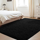 4x6 Area Rug for Living Room: Fluffy Shag Soft Washable Rugs Fuzzy Plush Indoor Carpet for Bedroom Nursery Playroom Dorm Kids Girls Boys Room (Black, 4'x6') by TinyTreasures Baby Boutique
