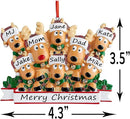 Personalized Christmas Ornaments 2025 Family of 2/3/4/5/6/7/8 Deer Christmas Ornaments Custom Name Customized Gifts for Xmas Tree,Family of 6 by TinyTreasures Baby Boutique