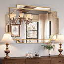 Kelly Miller 32"x48" Large Gold Mirror for Wall, Modern Decorative Mirror Rectangle Wall Vanity Mirror Bevelled Full Length for Bathroom Living Room Bedroom Farmhouse Fireplace Entryway by CozyNest Decor