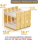 SpaceAid Bamboo Pull Out Spice Rack Organizer for Cabinet, Heavy Duty Slide Out Seasoning Kitchen Pantry Sliding Vertical Organization, 10.1" Wide, 4 Drawers(2" Wide), 2-Tier, Natural by CozyNest Decor