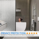 Window Film Privacy Day and Night with Installation Tools, Static Cling Glass Film Ideal for Home Shower Office Glass Door (Flash Diamond, 35.4 x 78.7 Inch) by CozyNest Decor
