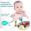 Deejoy Toddler Utensils - Stainless Steel Spoons and Forks, Kids Silverware Self Feeding Flatware Set with Travel Safe Case (Green) by TinyTreasures Baby Boutique