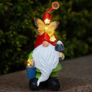 Gnomes Garden Statues Decor, Solar Waterproof Large Gnome with LED Lights Funny Garden Sculptures Outdoor Patio Yard Decorations Lawn Ornaments Gifts for Women Mom by CozyNest Decor