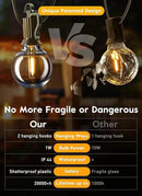 Outdoor String Lights with Remote - 58 Ft Globe Patio Lights, 4 Lighting Modes, 25 LED G40 Bulbs Waterproof Connectable Commercial Hanging Lights for Backyard Party by GreenHaven Gardens