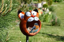 Ceramic Garden Decor - Cat Lawn Stake - Bird Feeder - Outdoor Statue - Perfect, Unique Gifts for Gardeners Woman, Men - Handmade, Frostproof by GreenHaven Gardens