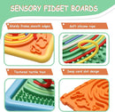Sensory Activity Board for Kids & Adults:Double-Sided Stress Relif Sensory Board Toys with 40 Strings & Storage Bag | Quiet Fidget Board for ADHD & Autism Boys Girls Ages 3 4 5 6 7 8 9 10（2PCS by TinyTreasures Baby Boutique