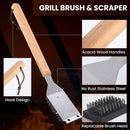 1x Steam Grill Brush for Outdoor Sponge Grill-Steam Grill Cheaning Scraper BBQ Brush-BBQ Accessory Grill Tools Heavy Duty Brush for Grill Cleaning Scraper + Bristle Free Grill Brushs for Any Grill by GreenHaven Gardens