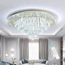 Modern Crystal Chandeliers for Living Room Ceiling Light Fixture LED Dimmable Lamp with Remote Pendant Lighting Flush Mount Ceiling Light for Dining Room Bedrooms Foyer by CozyNest Decor