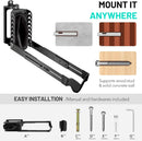 Swivel Bike Rack Wall Mount, Bike Hangers for Garage, Space-Saving Vertical Bike Holder, Holds up to 77 lbs, Bicycle Wall Hanger Storage, No Heavy Lifting Required Indoor Hanging Bike Rack-Black by GreenHaven Gardens