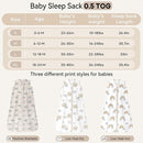 Baby Sleep Sack 18-24 Months 0.5 Tog Wearable Blanket Baby, 3 Pack 100% Cotton Lightweight Sleeping Sack with 2-Way Zipper for Infant Toddler Apricot White Sun Clouds by TinyTreasures Baby Boutique