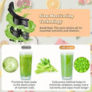 Cold Press Juicer, Juicer Machines with 5.4" Wide Feed Chute for Juice Extractor, Professional Slow Masticating Juicer for Whole Vegetables & Fruits with High Juice Yield, Easy to Clean (Black) by CozyNest Decor