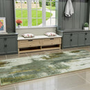 Washable Runner Rug, 2x6 Kitchen Rugs Green Long Runner Rugs with Rubber Backing, Abstract Non-Slip Carpet Runners for Hallways, Kitchen, Bedroom, Laundry, Entrance by TinyTreasures Baby Boutique