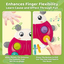 Ladybug Baby Light Up Toys with Rattle Led Light Music, Interactive Educational Fine Motor Development Toy for 3-6-12-18-24 Months Baby Toddler - Red by TinyTreasures Baby Boutique