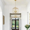 Farmhouse Gold Chandelier, 4-Light Vintage Chandeliers for Dining Room, Adjustable Modern Rustic Metal Hanging Pendant Light Fixture for Entryway Foyer Kitchen Island Hallway by CozyNest Decor