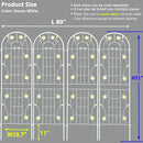 4 Pack Metal Garden Trellis 71" H Cream White Garden Fence Rustproof Trellis for Climbing Plants Support Roses Flower Outdoor Lawn, White 6FT by GreenHaven Gardens