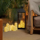 Homemory 9 Pcs Flameless Candles with Embedded Star String Fairy Lights, Battery Operated Candles, LED Candle, Fake Candles with Remote Control and Timer (Ivory) by CozyNest Decor