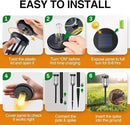 Solar Pathway Lights Outdoor, Bright Solar Lights Outdoor Waterproof IP65, Auto On/Off Driveway Patio Light, LED Solar Garden Lights Landscape Lighting for Walkway Lawn Yard (4 Pack) by GreenHaven Gardens