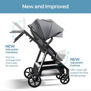 Mompush Baby Stroller, Convertible 2-in-1, Infant Car Seat Compatible, Includes Adapter - Sturdy Full-Size Infant Stroller for Family Adventures by TinyTreasures Baby Boutique
