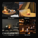 Portable Metal Table Lamp for Indoor/Outdoor ,Rechargeable Cordless LED Lamp, 3-Colour Infinitely Dimming Battery Powered Small Desk Lamp, Restaurant/Bedroom/Bar/Coffee/Camping Light (Orange set of 2) by CozyNest Decor