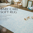 Baby Care Soft Rug (Prestige, Ikat - Inca Blue) 98'' x 59'' Original One-Piece Reversible Rollable Waterproof Play Mat for Infants, Babies, Toddler, and Kids by TinyTreasures Baby Boutique