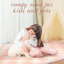 Super Soft Rug for Bedroom, 5x7 Ft Pink and White Area Rug Classic Checkered Shaggy Anti-Skid High Pile Soft Fluffy Rug Fuzzy Carpet for Living Room Bedroom Kids Room Nursery, Dorm Home Decor by TinyTreasures Baby Boutique