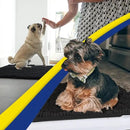 Muddy Mat® 4-Piece Black Medium 30"X19" AS-SEEN-ON-TV Highly Absorbent Microfiber Door Mat, Bath Mat and Pet Rug, Non Slip Thick Washable, Soft Chenille for Kitchen Bathroom Bedroom Indoor and Outdoor by CozyNest Decor