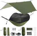 Miztli Camping Hammock -Portable Hammock w/Spacious Net & Tree Straps w/Adjustable Loops, Double and Single Hammock for Outdoor, Indoor, Hiking and Travel by GreenHaven Gardens