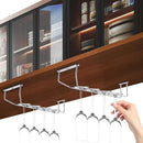 5 Pack Wine Glass Rack Stainless Steel Wine Glass Holder, 14inch Hanging Stemware Rack for Bar Kitchen Cabinet by CozyNest Decor