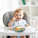 3Pack Stainless Steel Kids Plates, 8.1" Divided Toddler Plates with Removable Silicone Suction Sleeves for Baby Highchairs, Non Toxic BPA Free Non-Slip Unbreakable Snack Lunch Plate by TinyTreasures Baby Boutique