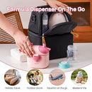 NCVI Baby Formula Dispenser On The Go, Formula Container To Go, Formula Holder for Travel, Outdoor Picnic with Baby Infant, Portable Container for Milk Powder, Snacks, Candy, Fruits (Pink) by TinyTreasures Baby Boutique
