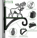 ATKKE Hanging Plant Bracket Hangers Indoor Iron Wall Mount,11” Moose Silhouette Ornamental Iron Hangers Hookers for Flower Pot Lantern Bird Feeder Wind Chimes by GreenHaven Gardens
