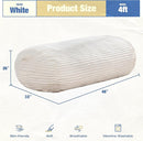 Hobestluk 4FT Bean Bag Chairs Adult Bean Bag with Portable Handle Comfy Large Bean Bag Chair with Removable Cover for Living Room Bedroom or Reading Nook (Stripe White, 4FT) by TinyTreasures Baby Boutique